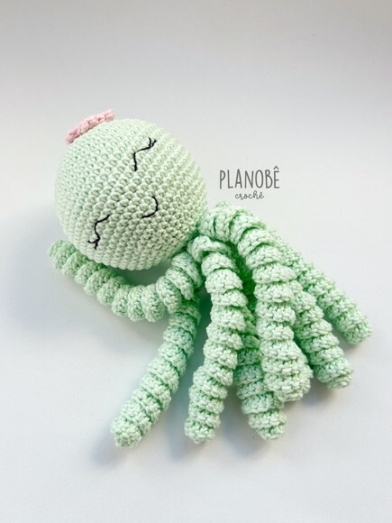 Amigurumi polvo de crochê para bebês