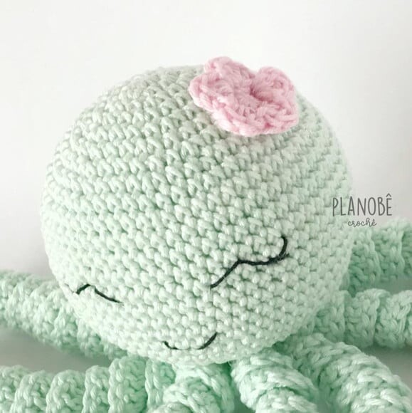 Amigurumi polvo de crochê para bebês