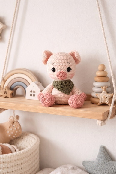 Porquinho Amigurumi de crochê