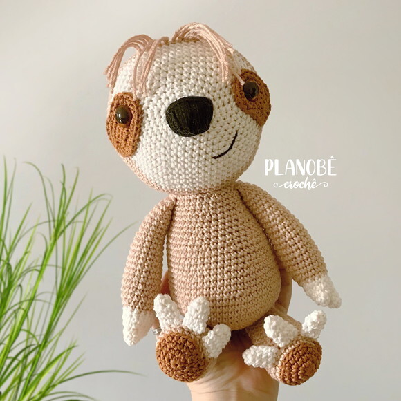 Amigurumi preguiça de crochê
