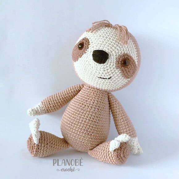 Amigurumi preguiça de crochê