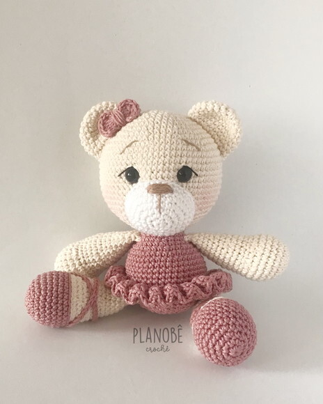 Amigurumi Ursinha bailarina de crochê