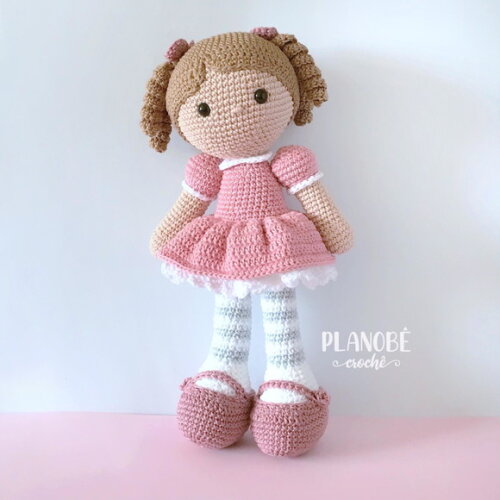 Boneca Mary Amigurumi de Crochê