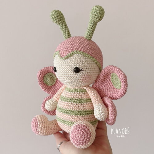 Borboleta Amigurumi de crochê