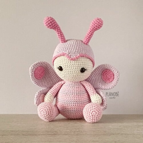 Borboleta Amigurumi de crochê