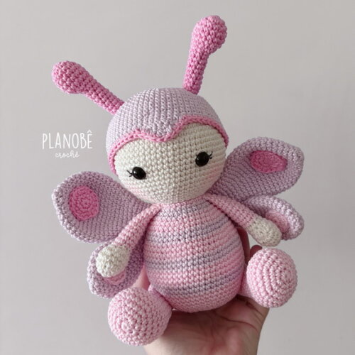 Borboleta Amigurumi de crochê