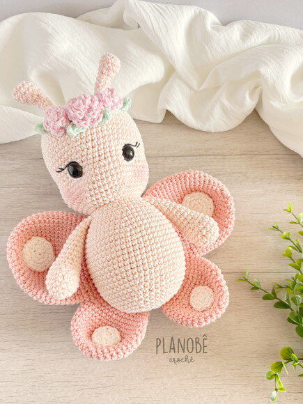 Borboleta Bibi Amigurumi de Crochê