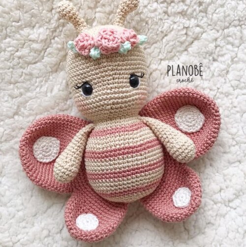 Borboleta  Amigurumi de crochê