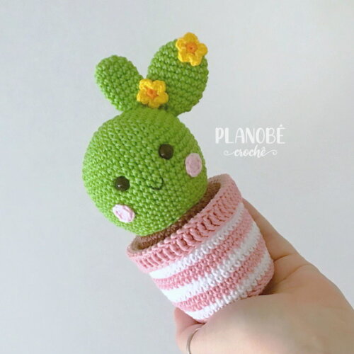 Cacto Amigurumi de crochê