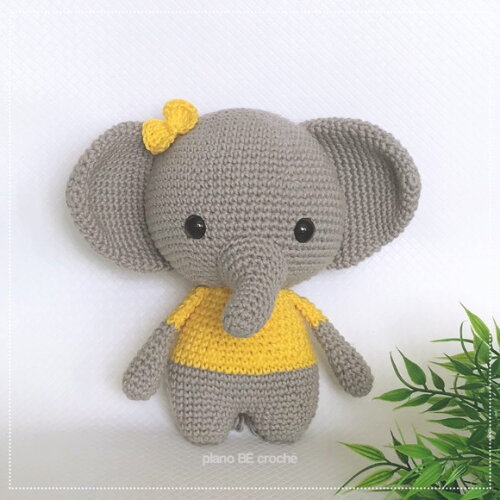 Amigurumi elefante de crochê