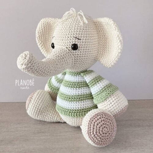 Amigurumi elefante de crochê