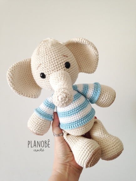Amigurumi elefante de crochê