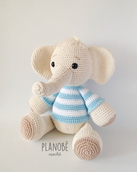 Amigurumi elefante de crochê