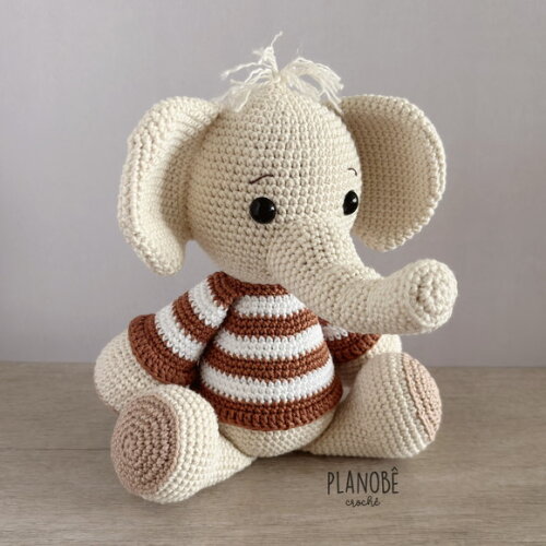 Amigurumi elefante de crochê