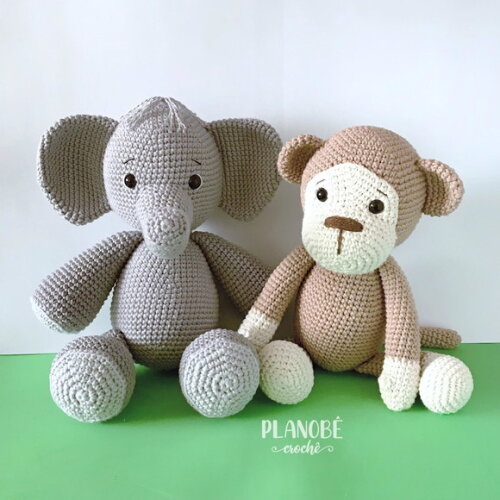 Amigurumi elefante de crochê