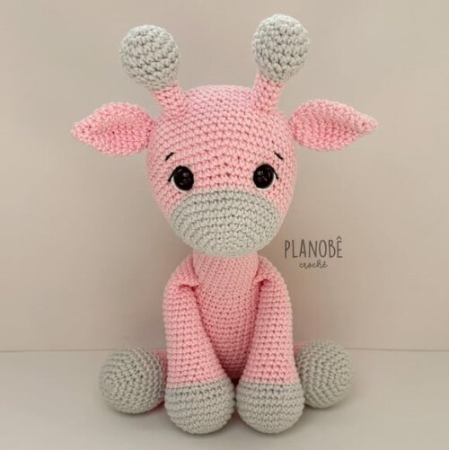 Amigurumi girafa de crochê