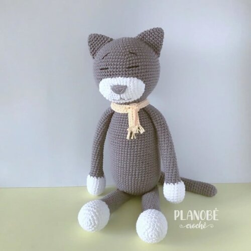 Amigurumi gato amineko de crochê