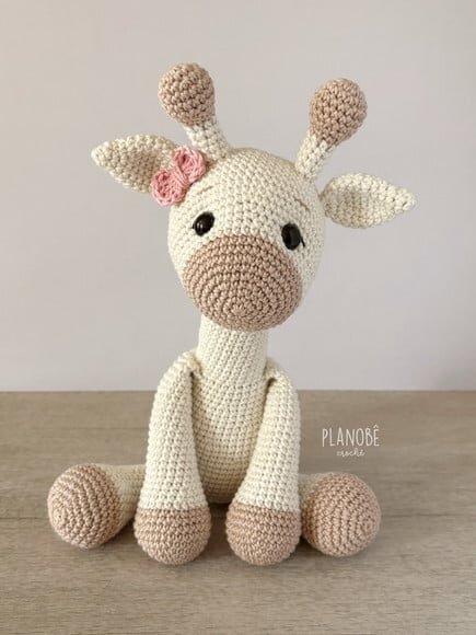 Amigurumi girafa de Crochê