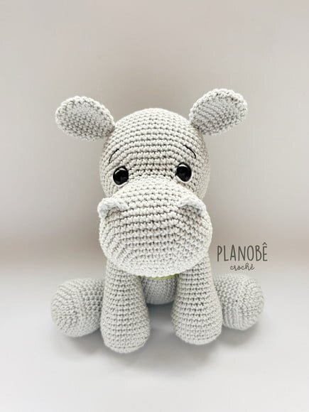 Hipopótamo Amigurumi de crochê