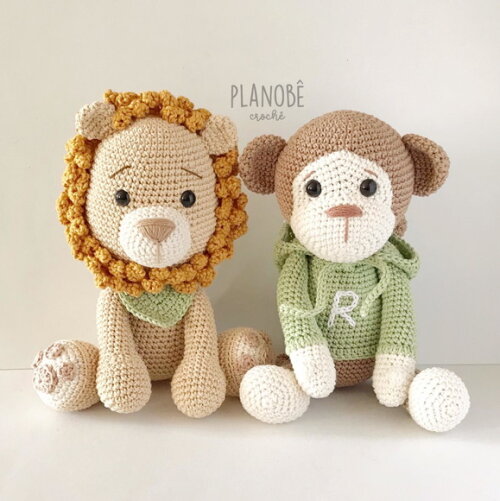 Kit - Dupla Safari [color] Amigurumi Crochê