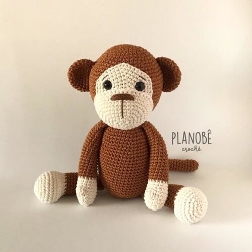Macaco Amigurumi de crochê