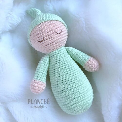 Naninha bebê dorminhoco Amigurumi de crochê