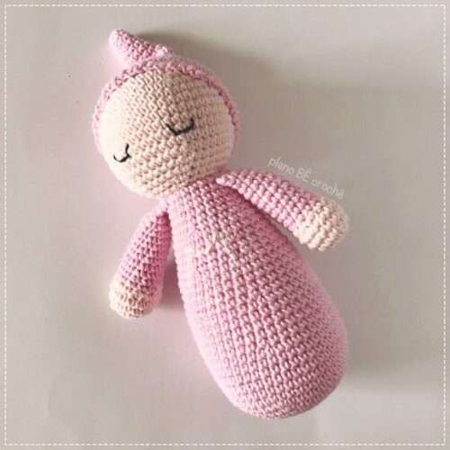 Amigurumi naninha de crochê bebê dorminhoco