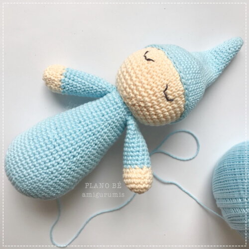 Amigurumi naninha de crochê bebê dorminhoco