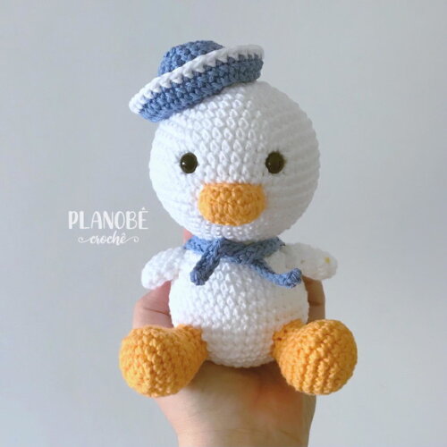 Patinho Quack Amigurumi de crochê