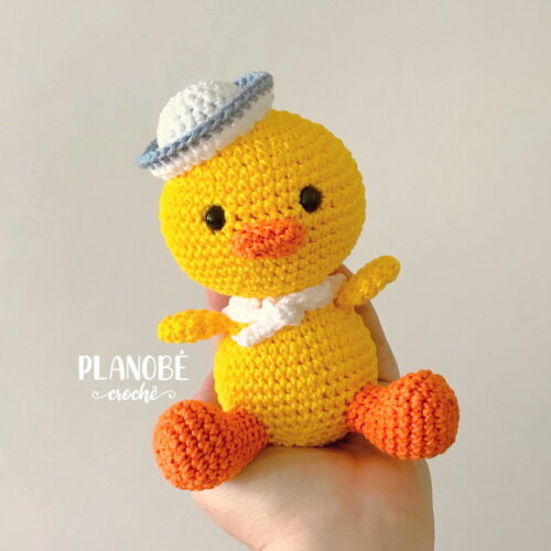 Patinho Quack Amigurumi de crochê