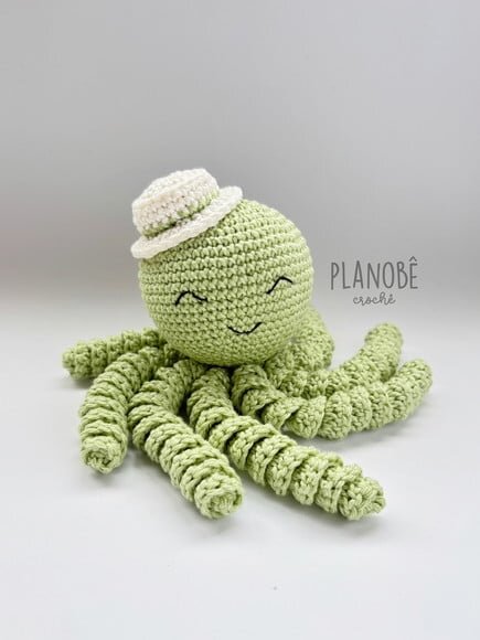 Polvo Soninho Amigurumi de crochê
