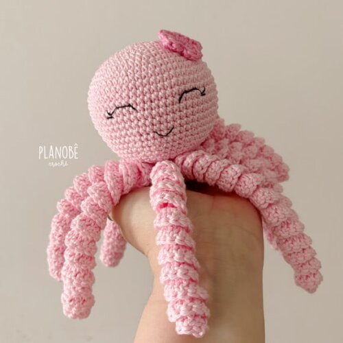Polvo Soninho Amigurumi de crochê