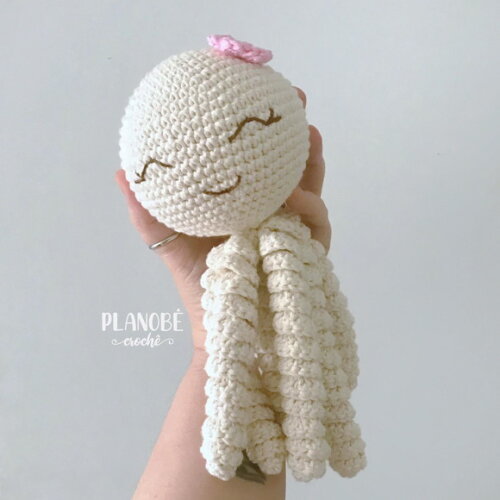 Polvo Soninho Amigurumi de crochê