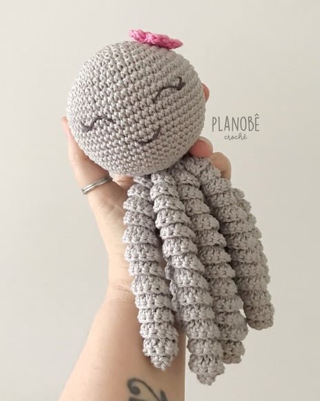 Amigurumi polvo de crochê para bebês