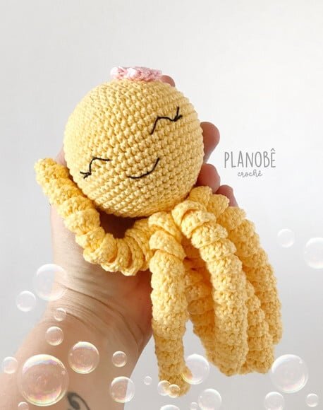 Amigurumi polvo de crochê para bebês