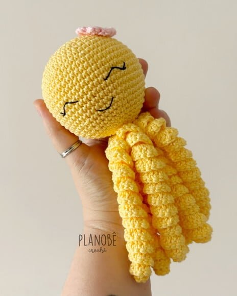Amigurumi polvo de crochê para bebês