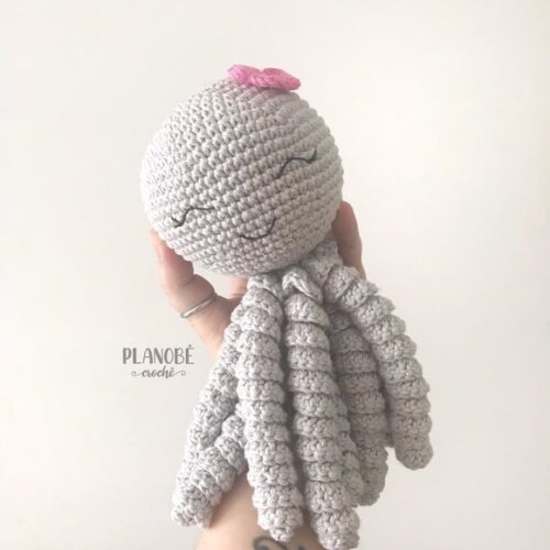Polvo Soninho Amigurumi de crochê