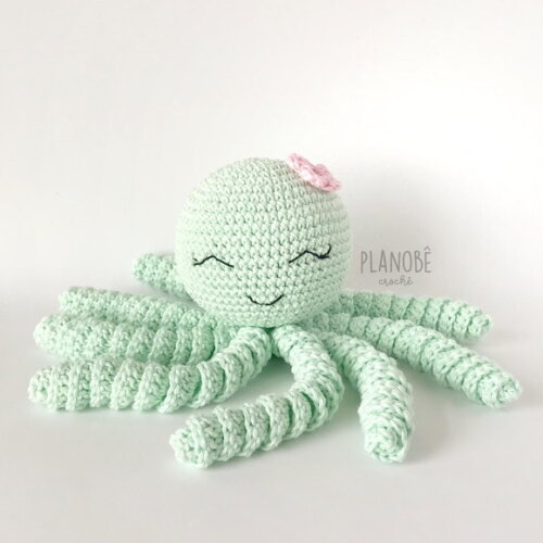Amigurumi polvo de crochê para bebês