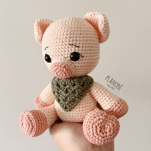 Porquinho Amigurumi de crochê