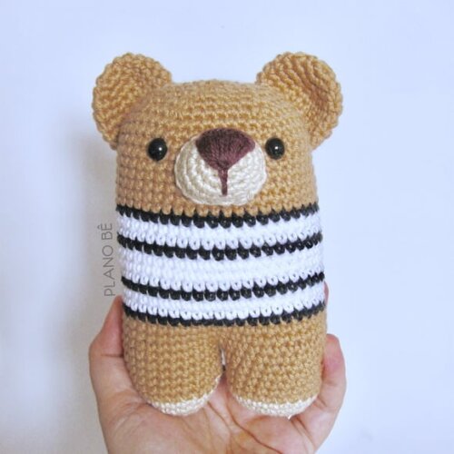Ursinho Baby naninha Amigurumi de crochê