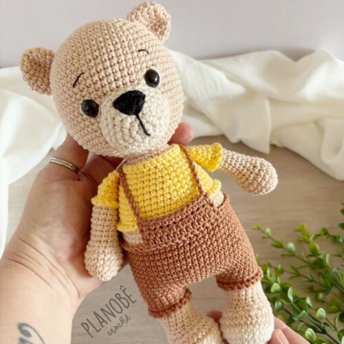 Ursinho Bruno Amigurumi de crochê