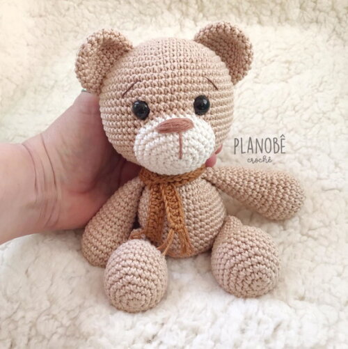 Ursinho Teddy Baby Amigurumi de crochê