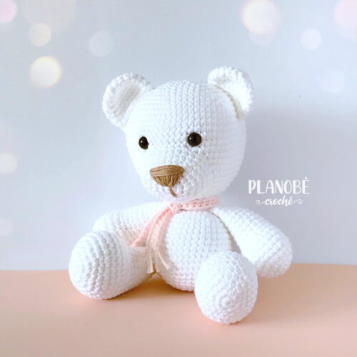Ursinho Teddy Baby Polar Amigurumi de crochê