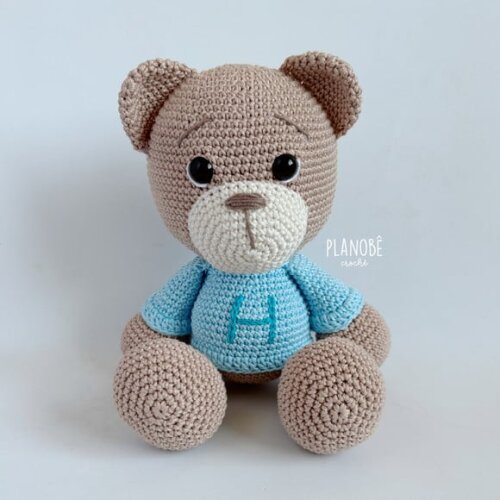 Ursinho Teddy com Blusão Amigurumi