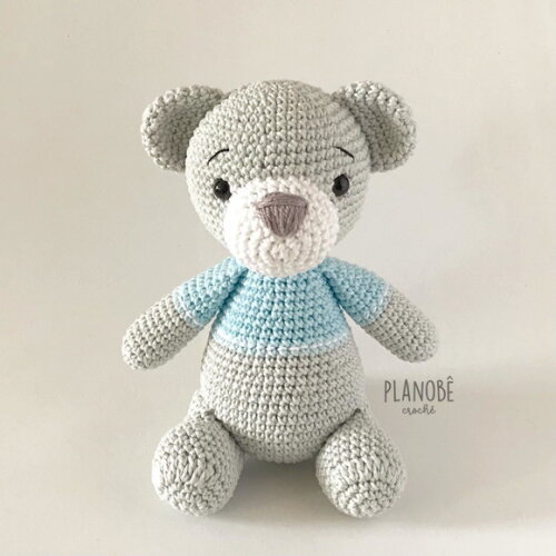 Ursinho Toddy Amigurumi de crochê