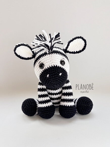 Zebra Amigurumi de crochê