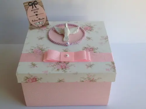 Caixa Batizado Rosa