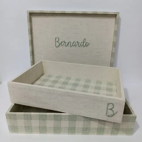 Caixa e Bandeja Maternidade Verde
