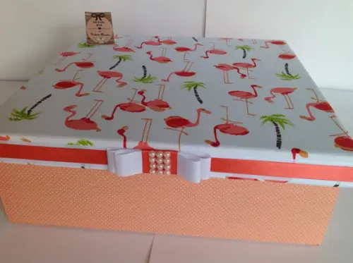 Caixa Maternidade Menina Flamingos