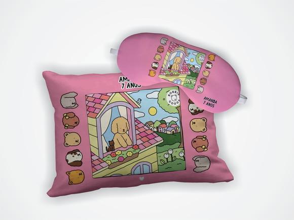 Kit Almofada 18x28cm + Mascara de Dormir Bobbie Goods